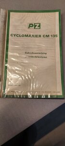 Gebruiksaanwijzing en onderdelenijsten Cyclomaaier PZ 135
